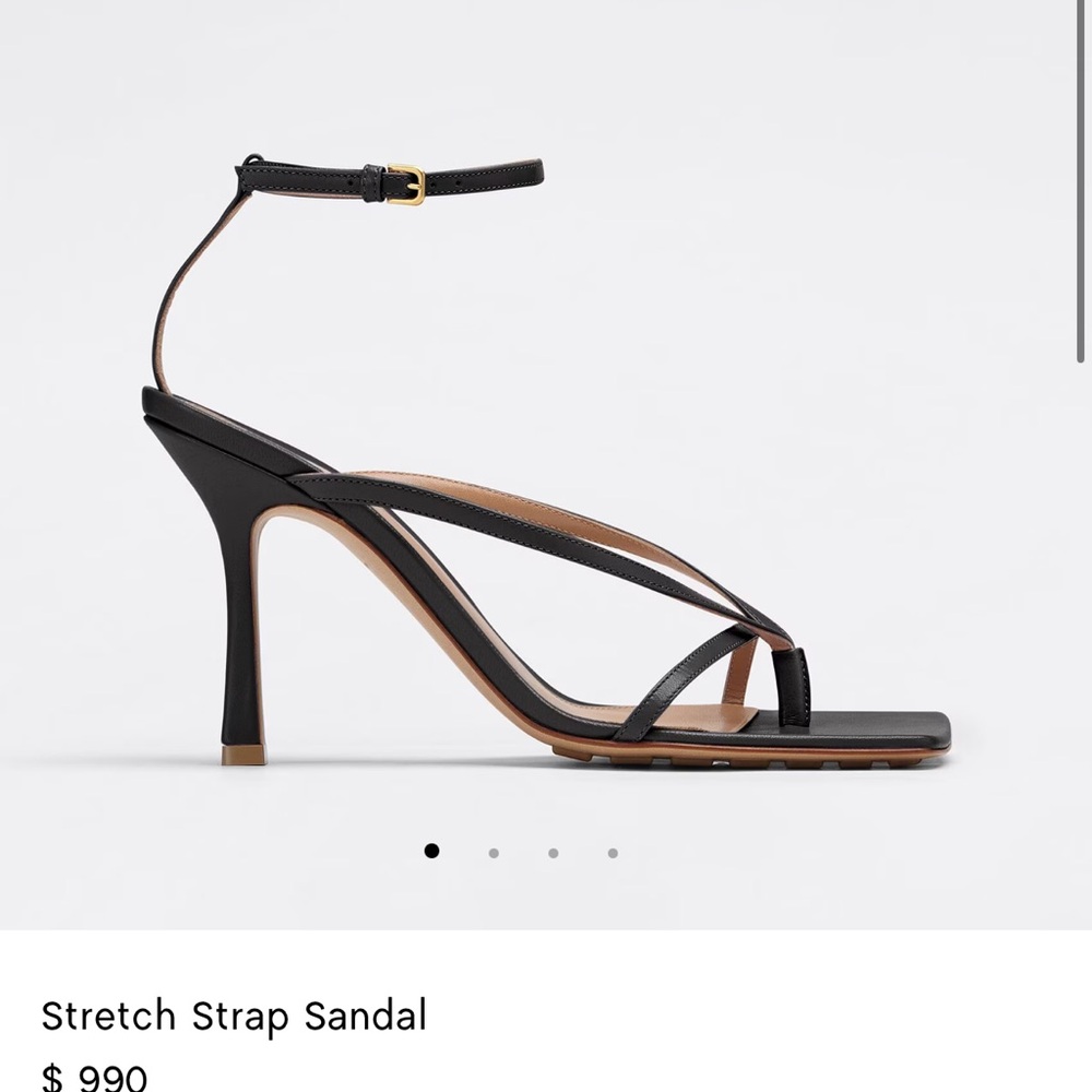 Bottega Veneta stretch strap Black Heels - Picture 10 of 11